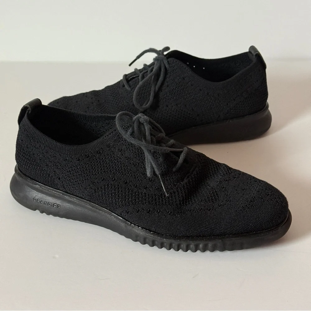 Cole Haan 2. Zero Grand Men’s 7.5M Black Stitchlite Wingtip Oxford Shoes C28527